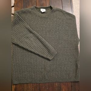Classic Olive Crewneck Sweater for Men
